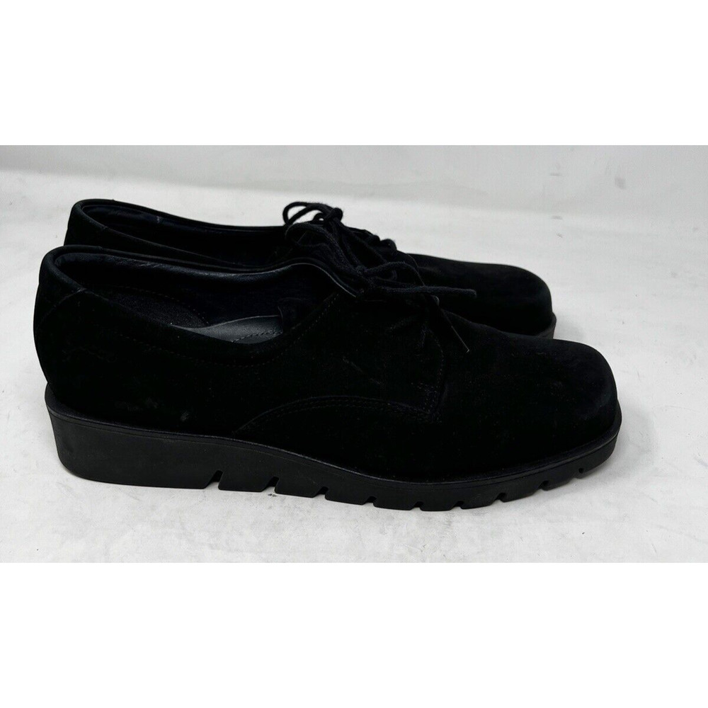 Ecco Loafers 12 Mens Suede Lace up Square Toe Flats‎ Comfort Size 42 12 12.5